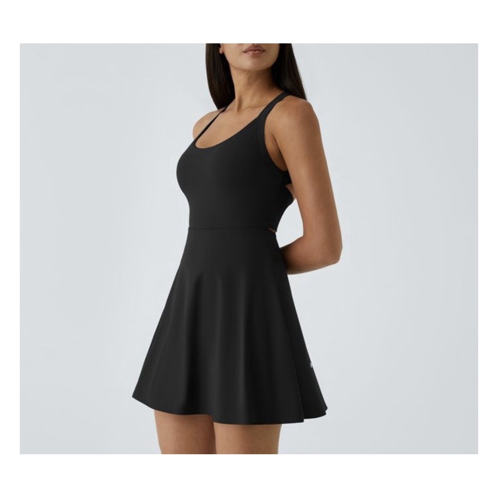 Halara SoftlyZero™ Airy Backless Twisted Flare Low Support Dance Active Dress M